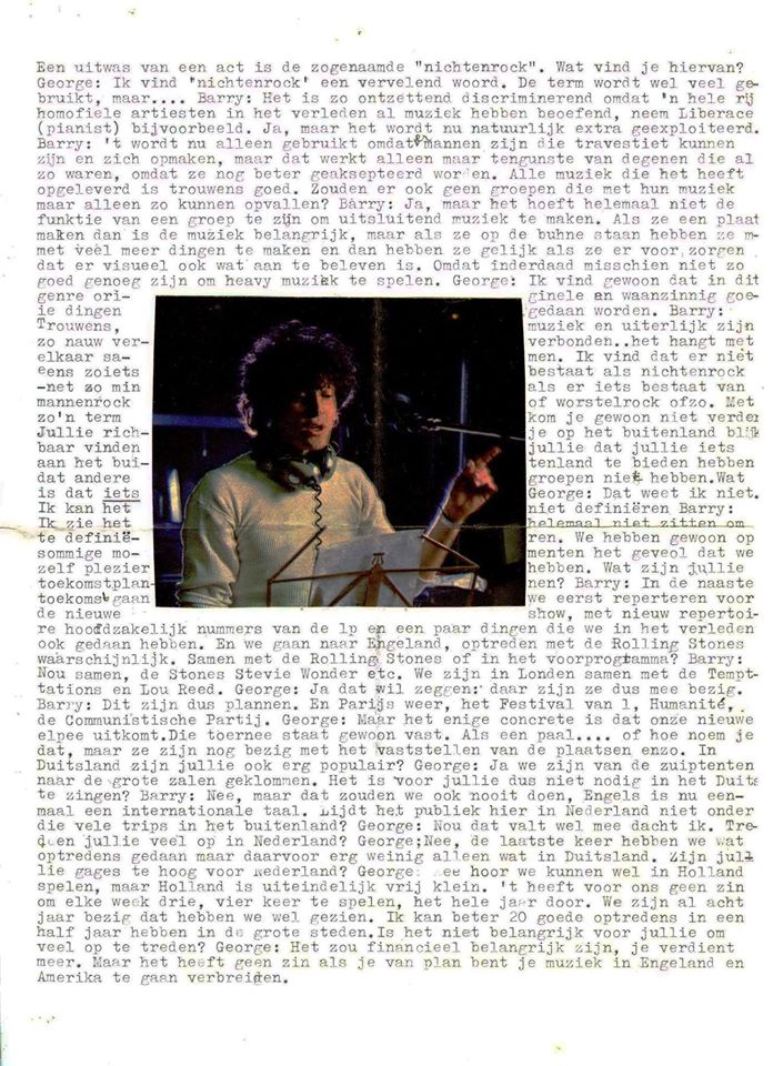 Golden Earring fanclub magazine 1976#7-8 Page 4